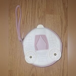 White Cinderella Carriage  Wristlet